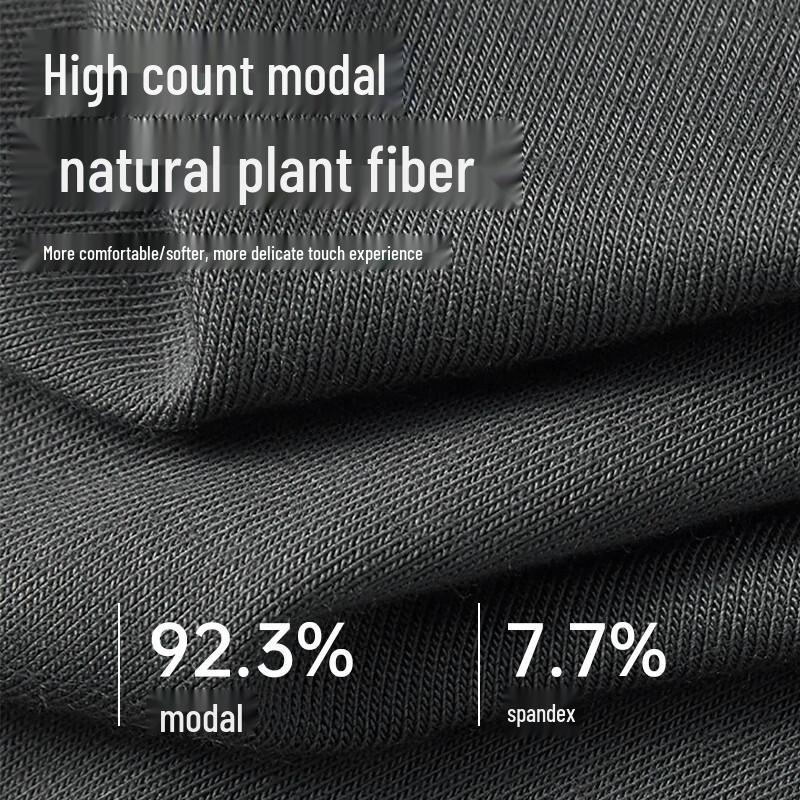 Langsha Men's Modal Antibacterial Anti-Chafing Boxer Briefs