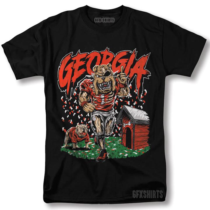 Georgia Bulldogs Shirt Vintage Style Graphic Design T-shirt XXXXL