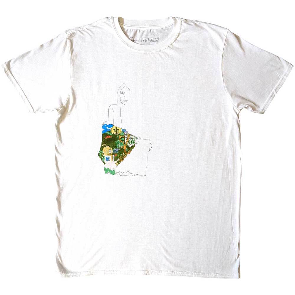Joni Mitchell Ladies Album T-Shirt White New L