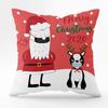 Christmas Abstract Santa Claus Pattern Print Home Decorative Cushion Cover Living Room Sofa Pillowcase
