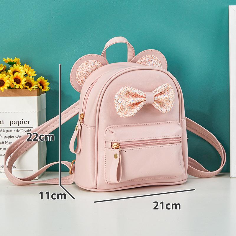 Little Girl'S Fashionable And Cute Multifunctional Backpack For Children'S Travel With Bowknot Suitable For Kindergarten And Toddlers