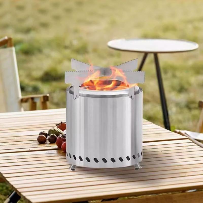 Long Lasting Tabletop Fire Stove Stainless Steel Fire Pit for Enhancing Outdoor Camping and Picnics Experience Smokeless