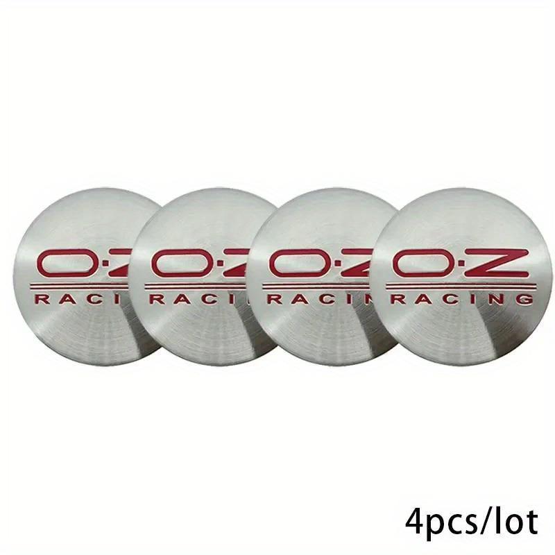 Set di 4 Adesivi Tappo Centrale Mozzo Ruota Auto Emblema OZ da 56 mm Adatti per Adesivi Emblema 3D OZ Racing Decorazione Styling Automobilistico