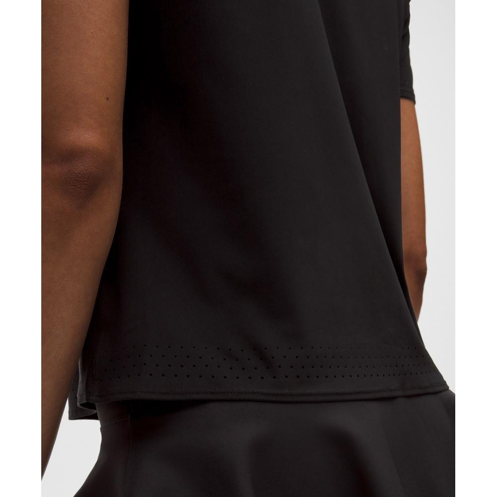 Lululemon Women S Ventilated Short Sleeve tenniS Shirt Black