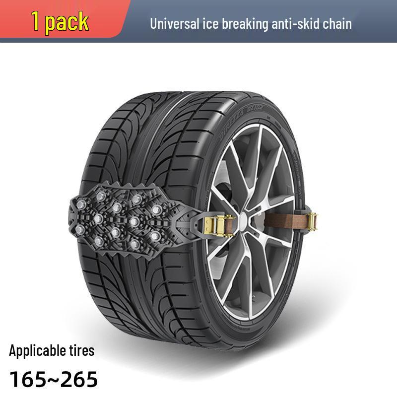Universal Anti-Skid Snow Chains for Cars, Off-Road Vehicles, and SUVs