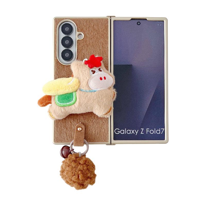 

3D Doll Horse Samsung Z Fold7 Protective Case with Drop-proof Cover & Anti-lost Lanyard Samsung Z Fold 7