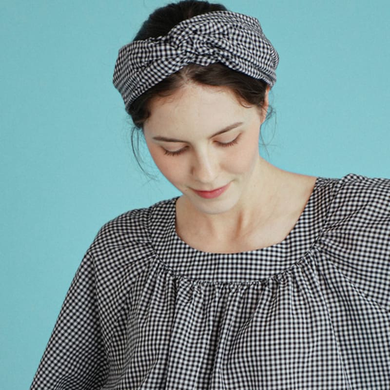 CHIQUITA Turban Headband (Check) Black 232705SBK