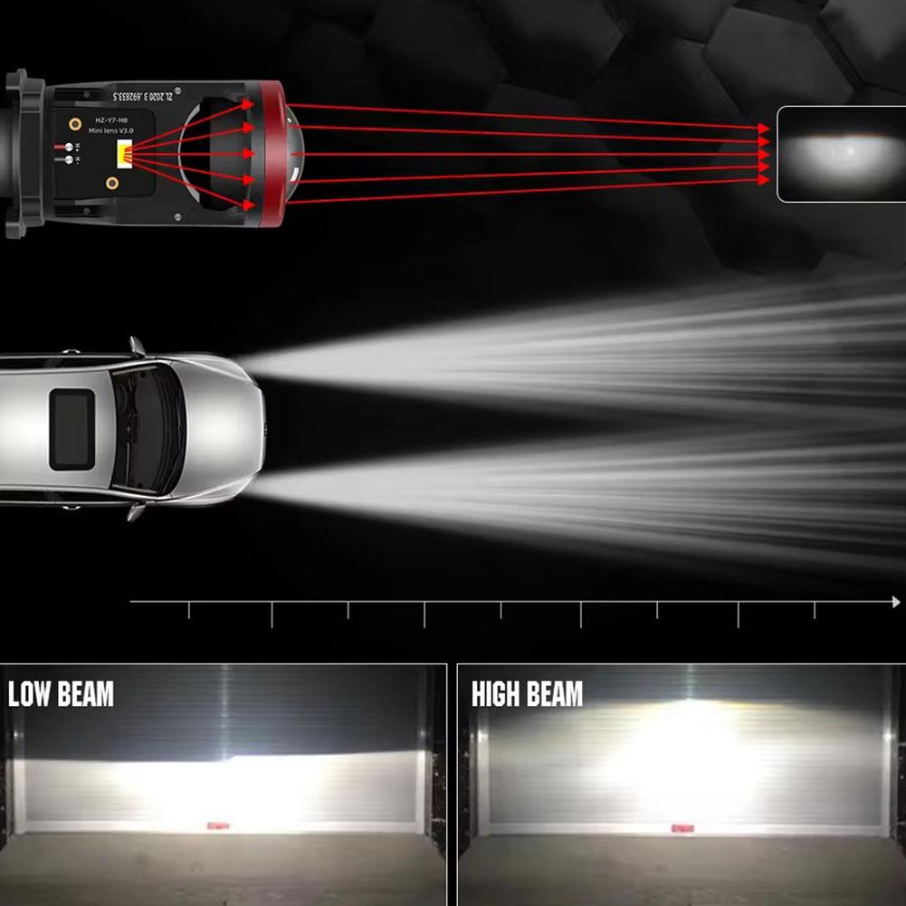 Y7D Car LED Headlights Universal 12V Motorcyle Car Light Far Integrated Headlight Of Y7 Type Universal Bulb Car Motorcycle