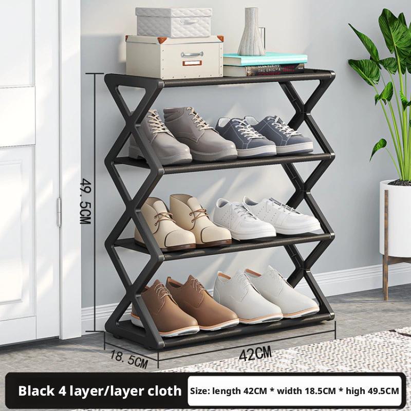 X-type Dustproof Shoe Rack Collapsible Shoe Rack Simple Storage Rack Multi-layer Movable Shoe Rack Student Dormitory Combination