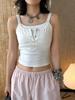 Louvre Spring Double Strap Buttoned Camisole Slimming Top