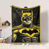 1pc Batman, Superhero Blanket Lightweight Flannel Throw For Sofa, Bed, Travel, Livingroom, Office, Couch, Chair, And Bed