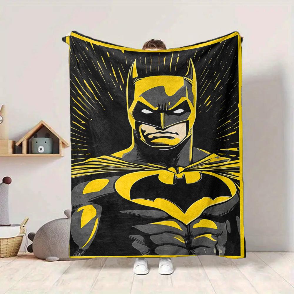 1pc Batman, Superhero Blanket Lightweight Flannel Throw For Sofa, Bed, Travel, Livingroom, Office, Couch, Chair, And Bed