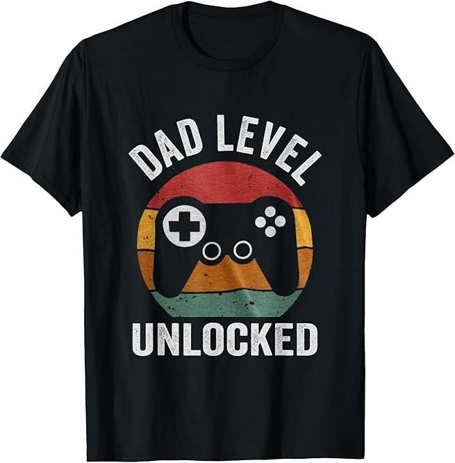Funny New Dad Dad Level Unlocked day Gaming Classic T-Shirt M-3XL Unisex T-Shirt M