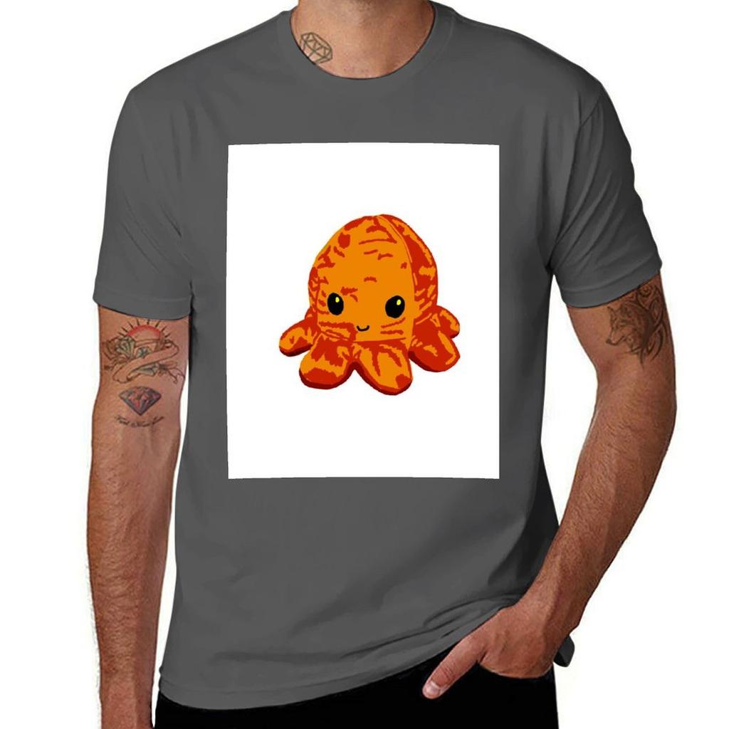 Orange octopus TShirt t shirts cotton 100 funny t shirts dark humor TShirt