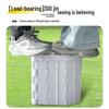 Portable Folding Toilet with Lid for Travel and Outdoor Use