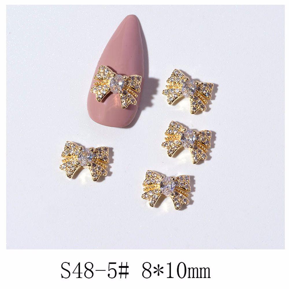 Pearl Crystal Butterfly Nail Jewelry Bow Nail Rhinestones Manicure Tools DIY Nail Art Decorations