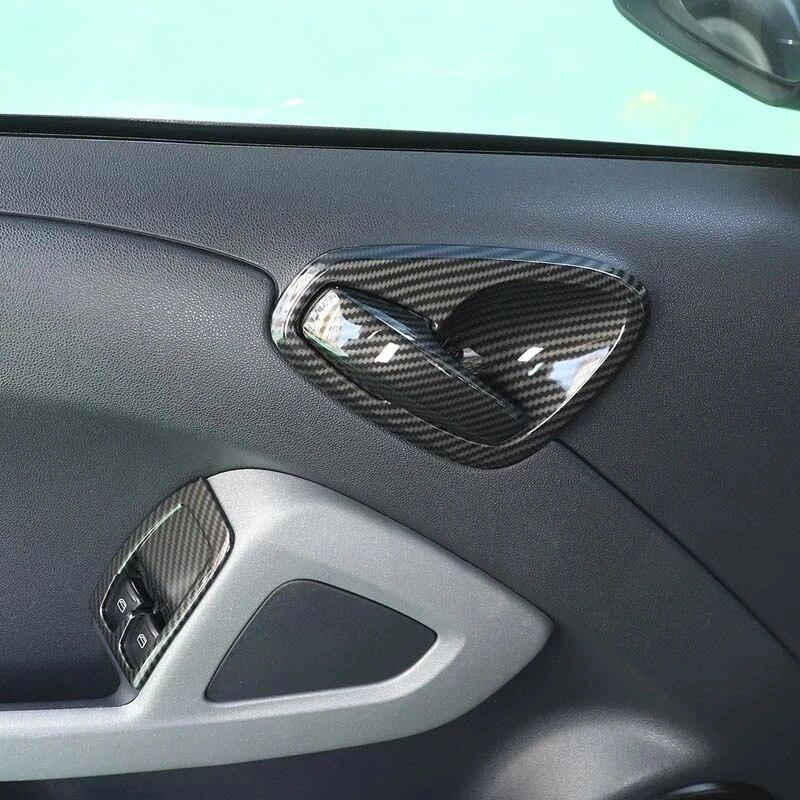 ABS Car Inner Door Handle Trim Covers Stickers Fit For Mercedes Benz Smart 451 Fortwo 2010-2015 Auto Interior Accessories