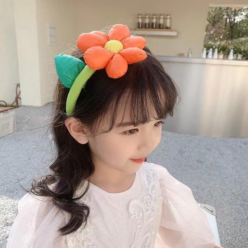 2025 Spring Summer New Korean 3D Sunflower Hair Hoop for Girls, Cute Photo Prop,Hair-Friendly Non-Slip Headband,Sweet Versatile