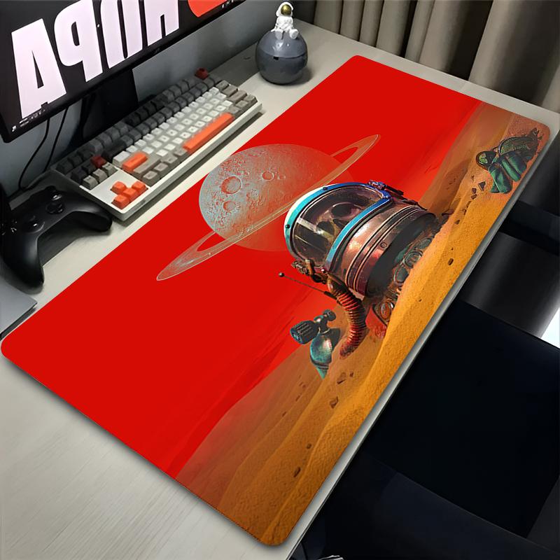 Mouse Pad PC Nonslip Gaming Cute Mousepad Gamer ESports Mouse Mat Game Mechanical Keyboard Pad Outer Space Astronauts Desk Mat