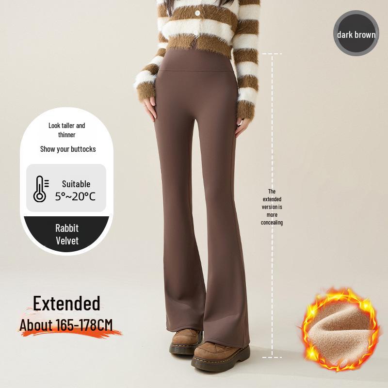 Women's High-Waist Flared Pants - Petite, Lightweight Summer Style, 2025 Collection, No-Drop Long Casual Design