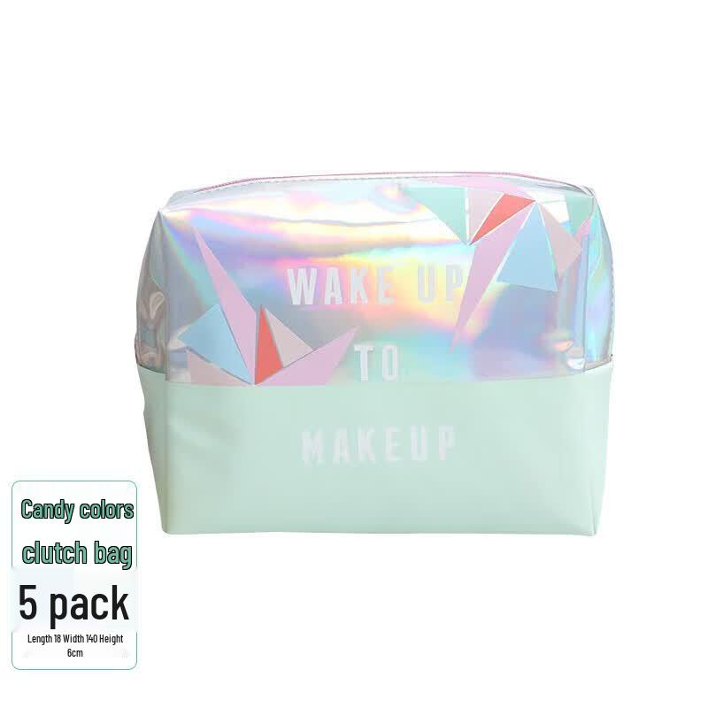 Crater Lake Candy Color Zipper Pouch 5-Pack