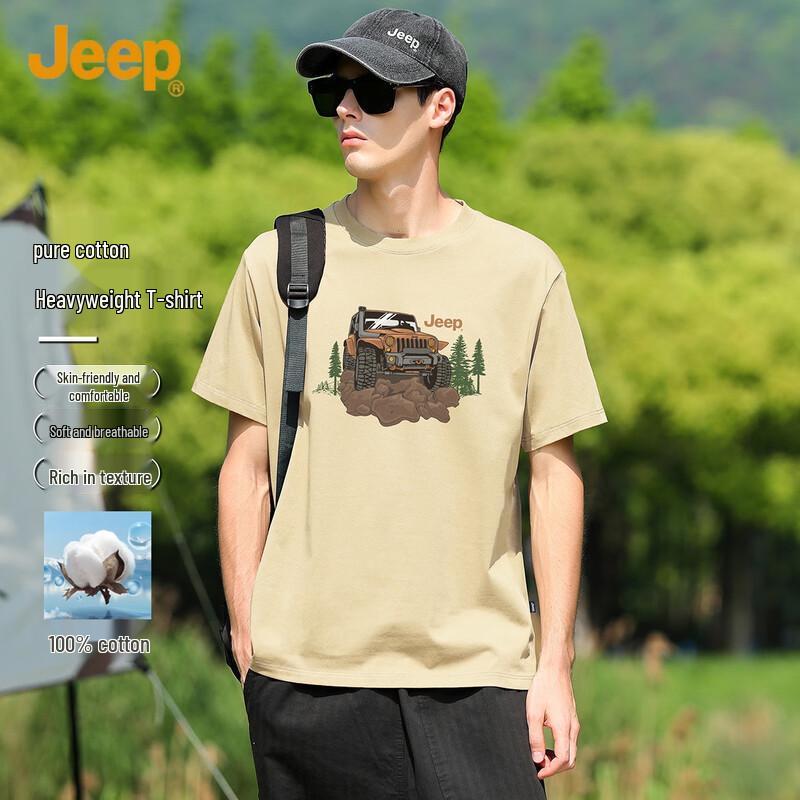 Мужская дышащая повседневная футболка JEEP Лето 2025 L