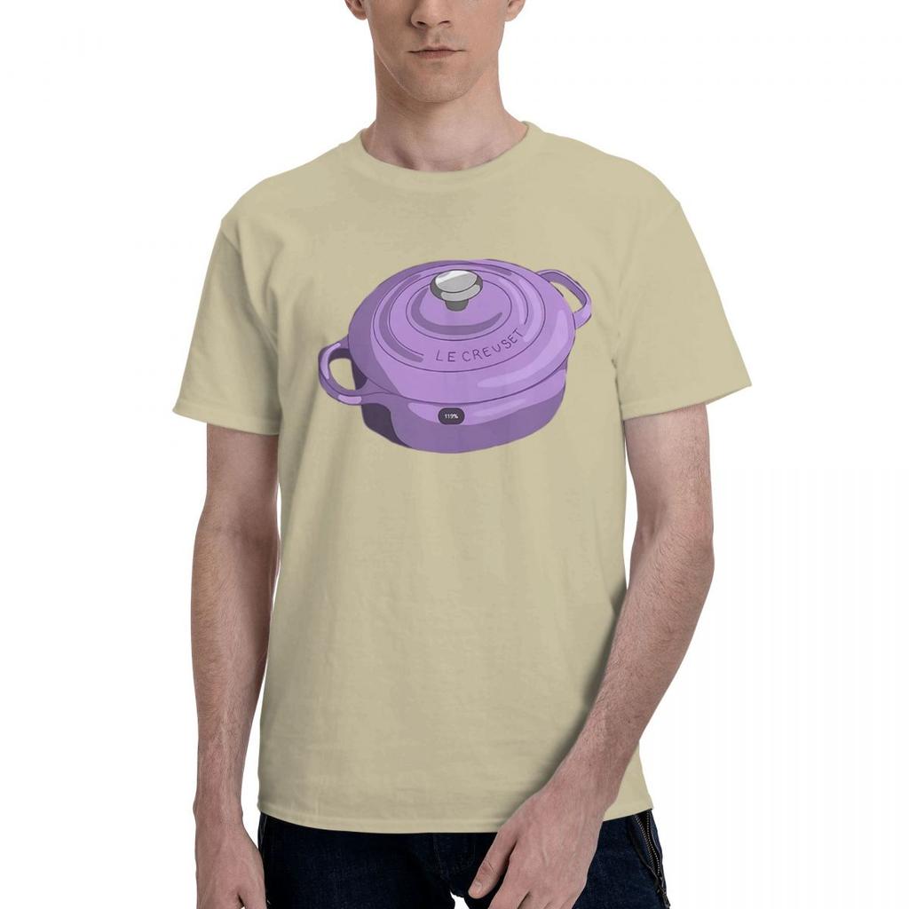 Le Creuset Bräter Aufkleber 100% Baumwolle Lässig Atmungsaktiv Bequem Oberteile Kurzarm T-Shirt Herren Geschenke
