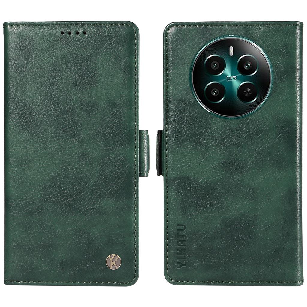 YIKATU YK-007 For Realme Narzo 70 5G/Narzo 70 Pro 5G/P1 5G/12 4G/12+ 5G Case Side Buckle PU Leather Phone Cover Litchi Texture