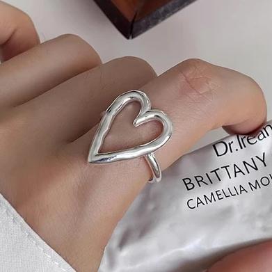 925 Sterling Rings for Women Fashion Geometric Handmade Irregular Strip Ring Party Christmas Gift