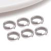 Stainless Steel Double Loop Keyring Pendant Charm for DIY Jewelry