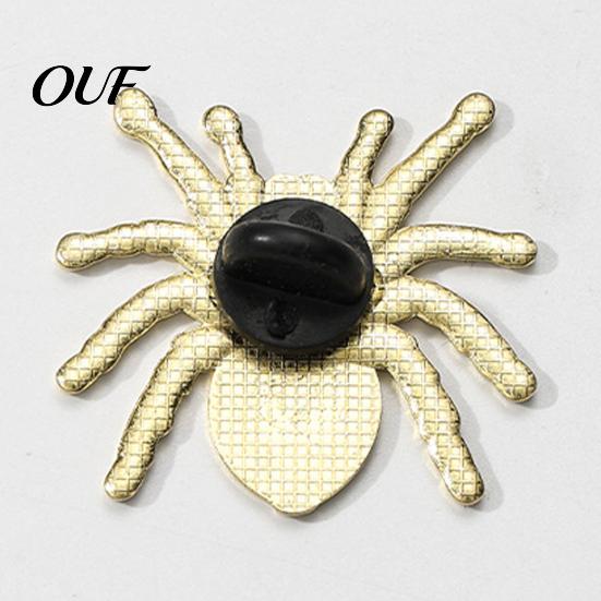 Punk Rock Style Accessories Gothic Spider Brooch Pin, Colorful Rhinestones Decor, Retro Decorative Pins for Jackets Alloy Lapel Pin And Backpacks