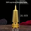 Painted Copper and Brass Wenchang Pagoda Ornament, Nine and Thirteen Stories