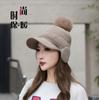 1Pc New Hat Winter Ear Protection Fleece Thermal Cotton Cold Autumn and Winter Foreign Style Knitted Fleece Wool Peaked Cap Women