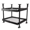 2 Tier Sliding Pull Out Drawer Organizer Carbon Steel Pull Out Cabinet Drawer Organizer for Kitchen