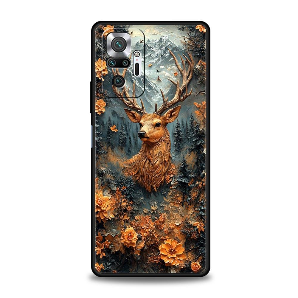 Deer Lichee Pattern Phone Case Cover for Redmi 14C 10C Note 15 14 13 12 10 11 K40 Pro Plus 5G Soft TPU Shockproof Shell Fundas