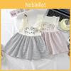 Childrens Cartoon Print Summer Dress With Cotton Material For Girl Teenagers