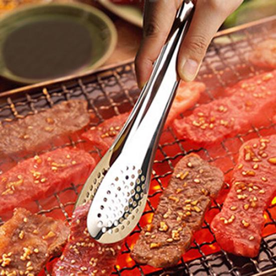 Rostfritt stål BBQ Mat Tång Kök Buffé Cook Bröd Clip Bakverk Clamp