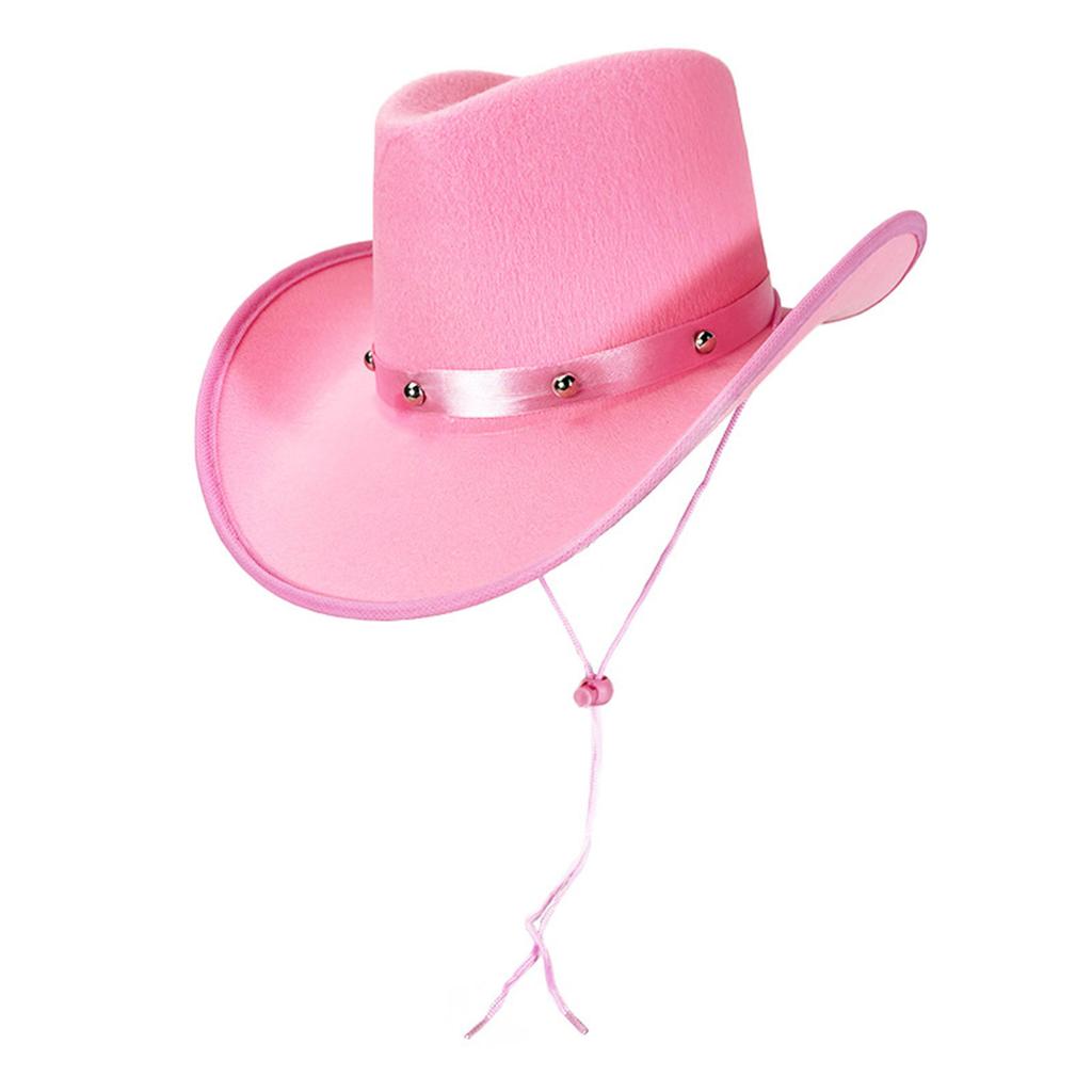 Classical Cowboy Hats With Studs Motifs Soft Comfortable Outdoor Event Costume Parties