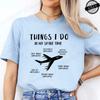 Things I Do In My Spare Time GraphicT-Shirts, Travel Airplanes Summer Fashion T-Shirts Short Sleeve Women's Tee Shirts Clothing
