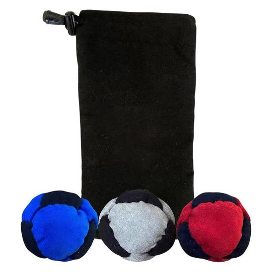 World Footbag, Handwoven Juggling Balls for Kids Adults, Soft Stress Relief Toy for Outdoor Party Game Entertainment