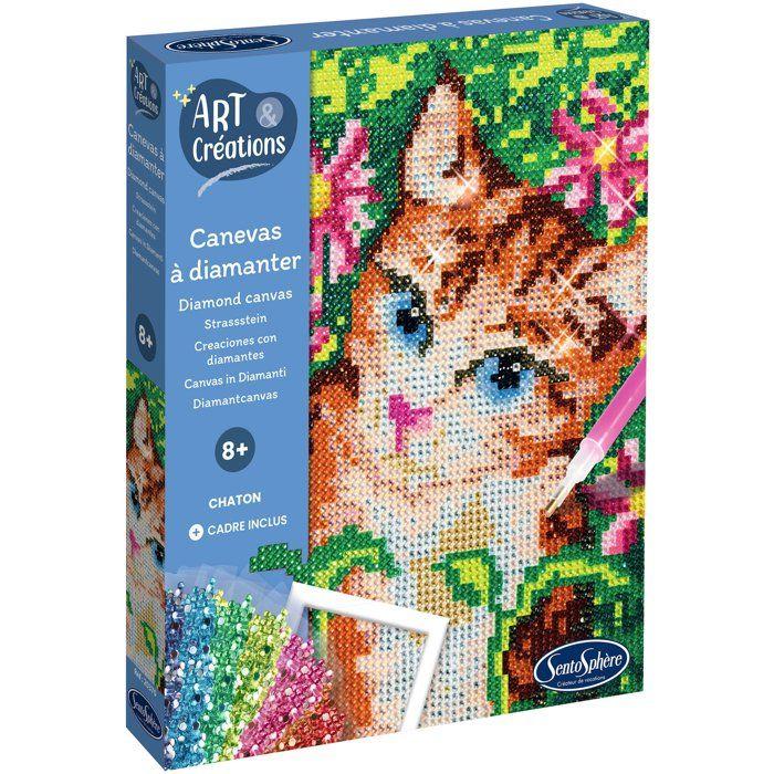 Création à base de mini strass - SENTOSPHERE - Art & Créations - Canevas à Diamanter - Chatons - Dès 8 ans