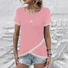 Selling New Spring and Autumn Lace Round Neck Short-sleeved Tops and Bottoming Shirts