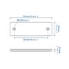 MFC PRO Safety Reflector Yellow Rectangle Sticker + Screw 150