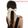 Korean Style Solid Color Bow Ribbon Hair Claw 3D Bow Elegant Hair Clip Large Size Hair Claw Clip Daily Use