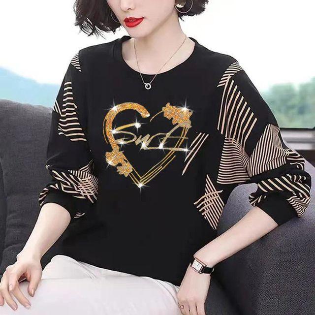 

Мама Рукав Летучая мышь Нижняя футболка Новая Весна Осень Футболка с длинным рукавом Женский Свободный Топ Летучая мышь M-5XL 5XL жёлтый