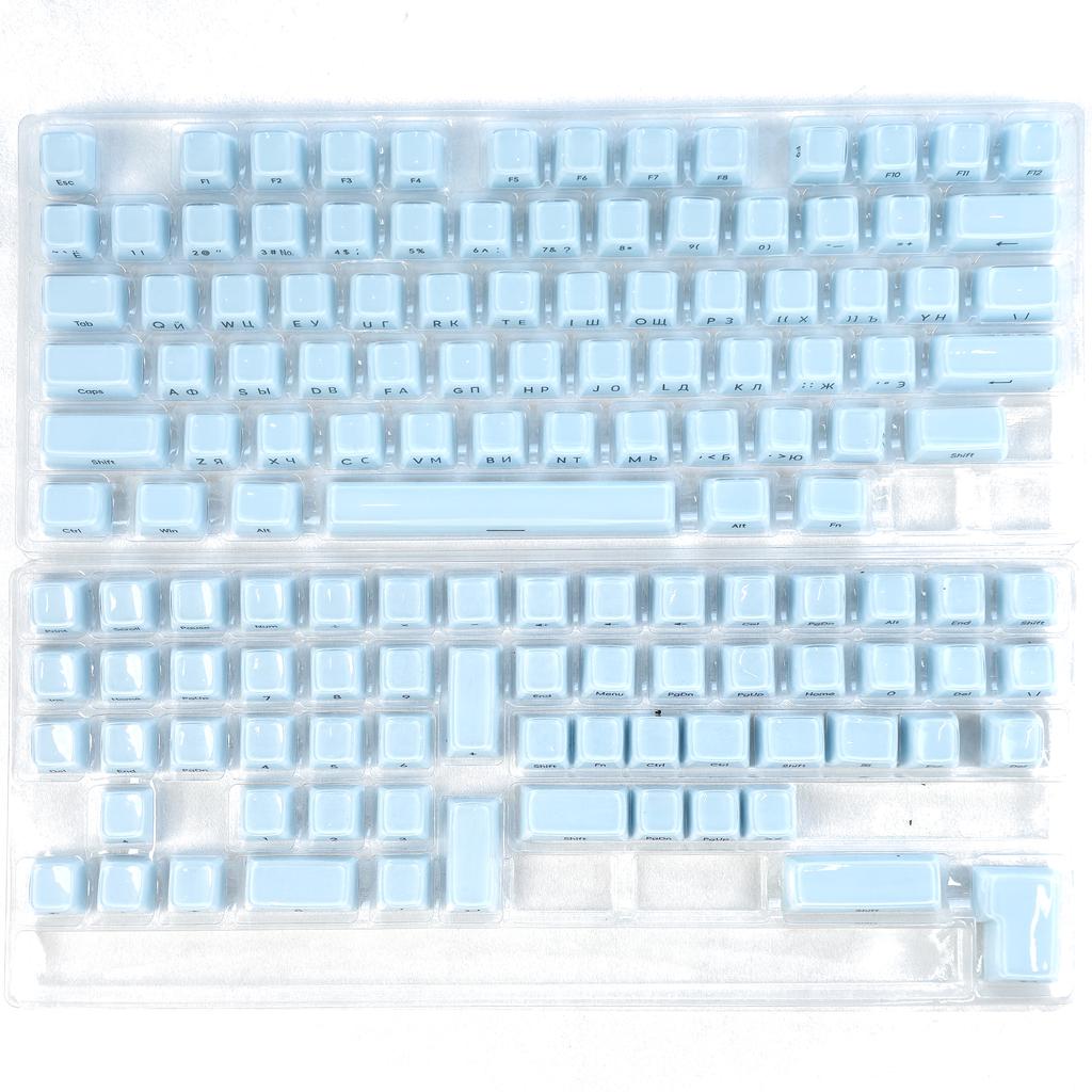 Xiaomi MAIMOOO 132key Crystal Translucent Keycap Korean Russian Spanish PC OEM Jelly Pudding For /75/87/108 Mechanical Keyboard Keycaps