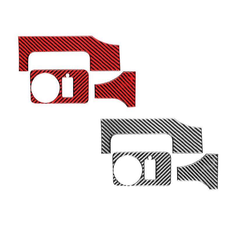 Soft Carbon Fiber Auto Headlight Head Light Lamp Buttons Switch Panel Decoration Sticker For Ford Mustang 2005-2009 Accessories