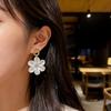 Women’s Irregular Acrylic Flower Drop Earrings, European American Long Dangle Earrings, Fashion Party Jewelry Gift