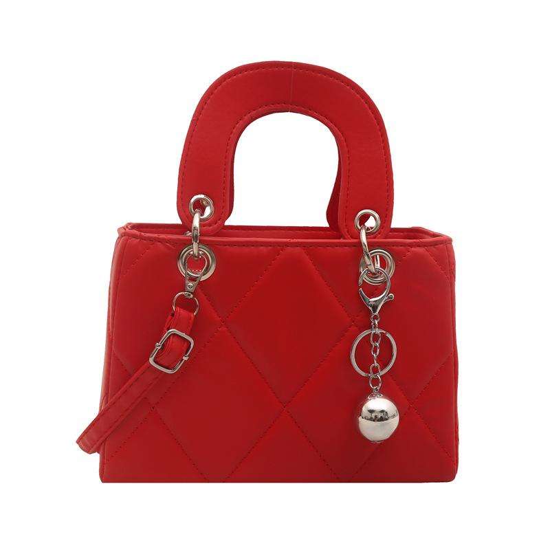 

Маленькая сумка из ромбовидной вышивальной нити, женский новый рюкзак через плечо, модная сумка-мессенджер, литературная сумочка красный