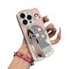 The powder grid crying baby bracket is suitable for Xiaomi Mi 17 mobile phone case oppo Redmi vivo double-layer imd magnetic protective cover.
